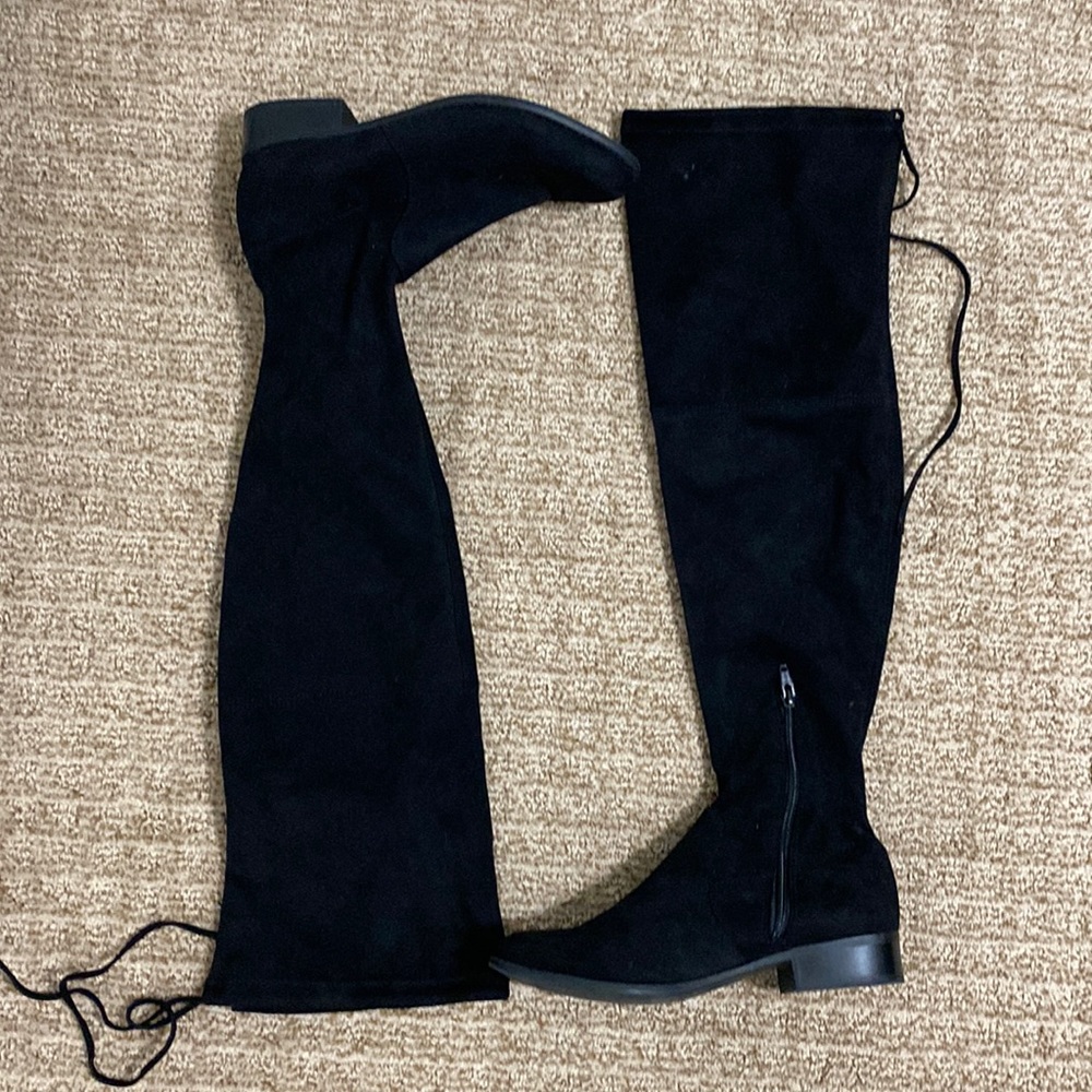 Merona Black Over the Knee Suede Boots | Size 8